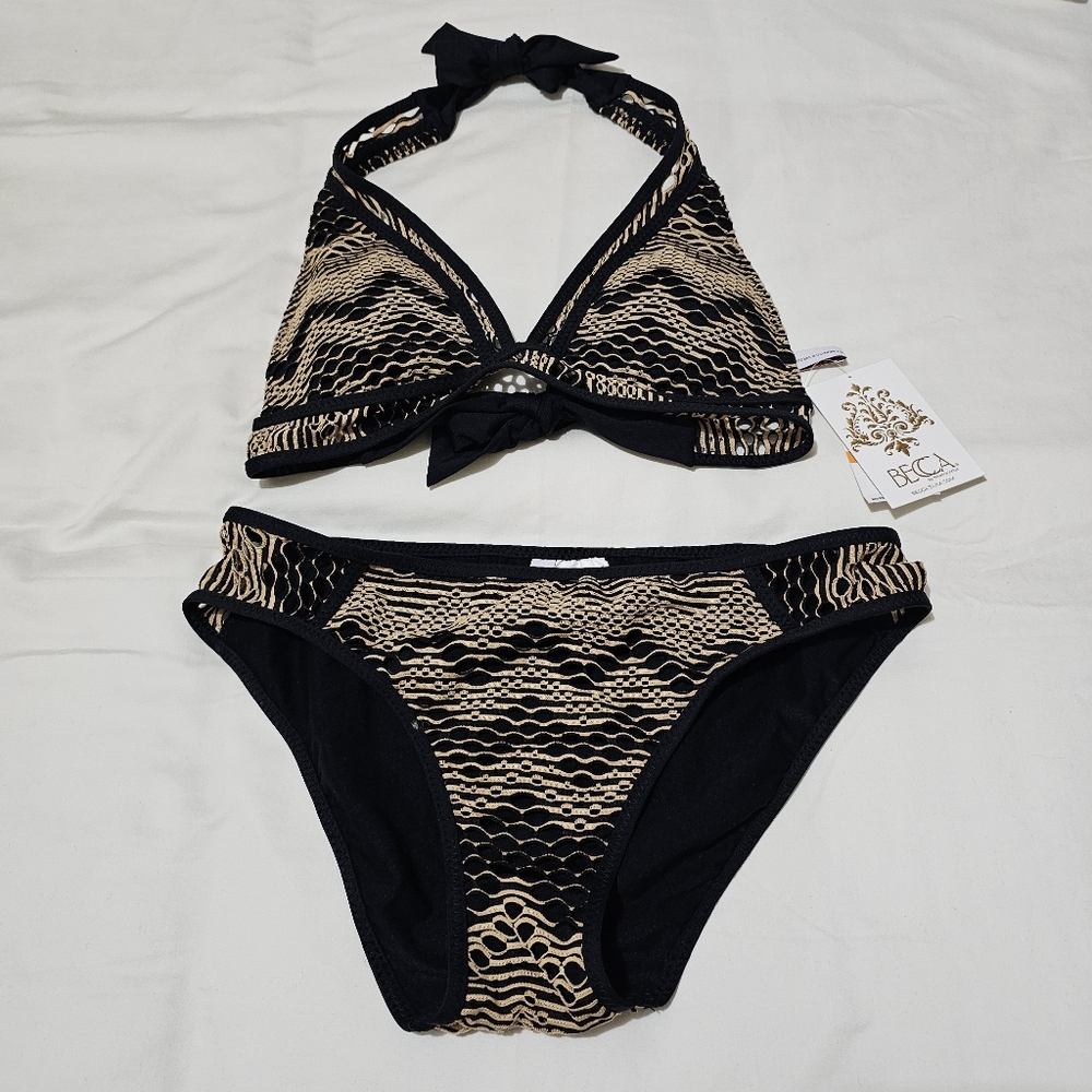 Becca by Rebecca Virtue Reveal Courtner Halter Top Swimwear